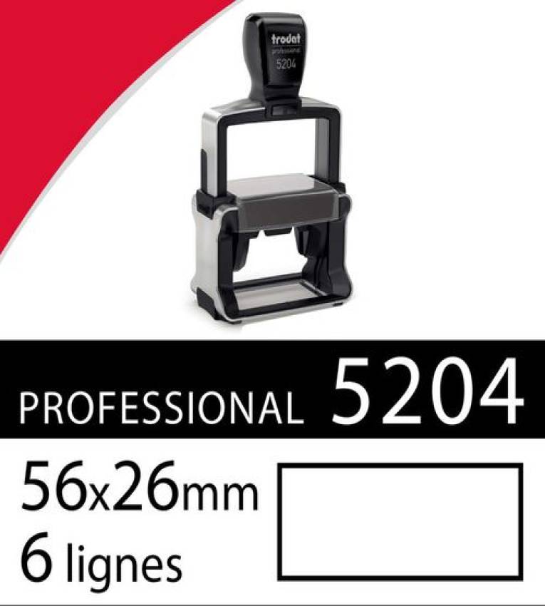Grand Tampon encreur cachet Professional 5204 - 7 lignes